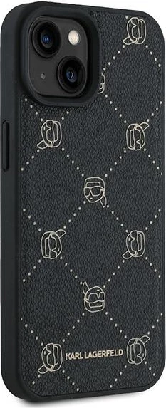 Mbështjellës Karl Lagerfeld Karl Head MagSafe për iPhone 15 Plus, i zi