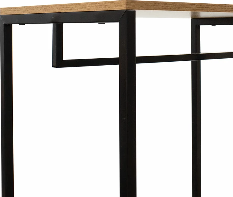 Njësi hyrëse Ramon ngjyrë lisi me kornizë metalike të zezë 90,5x41x167cm