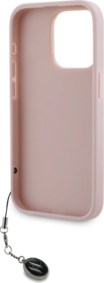 Mbështjellës Karl Lagerfeld Saffiano Rhinestones & Charm për iPhone 15 Pro Max, Rozë