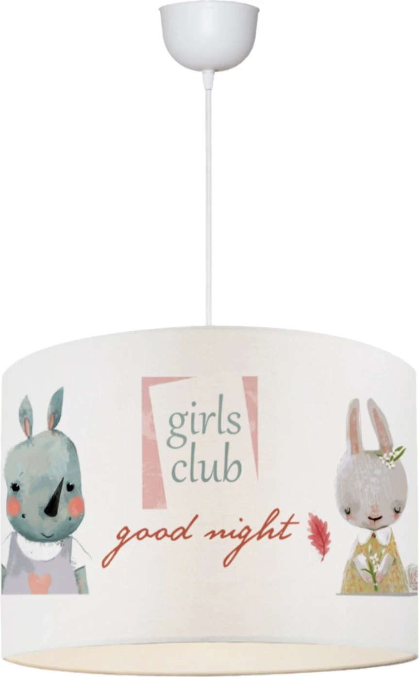 Llambë varëse për fëmijë, e bardhë me dizajn Girls Club, FH7574.01, Φ28x70Y cm