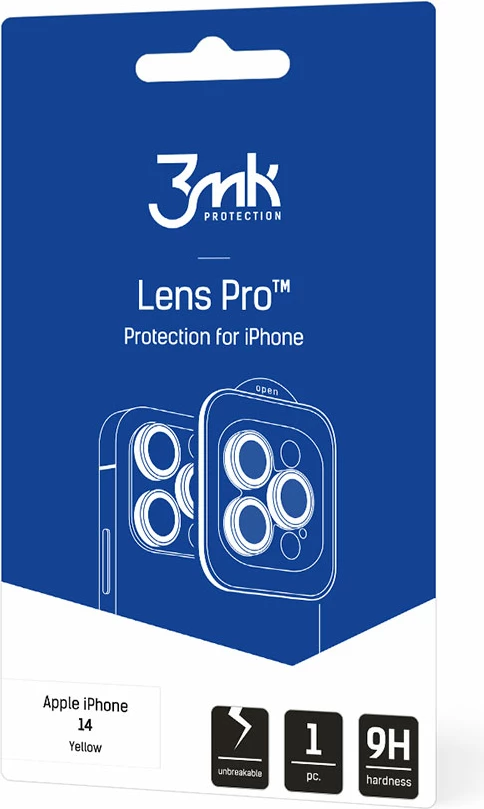 Mbështjellës 3mk Protection Lens Pro për kamera iPhone 14, Verdhë
