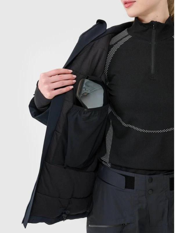 Jakne ski për femra 4F, e zezë