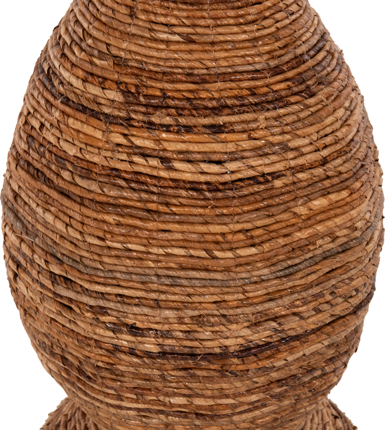 Vazo dekorative për dysheme, fibra banane, ngjyrë kafe, FH7865, Φ35x104H cm