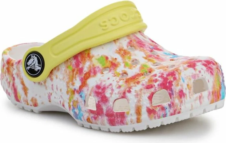 Papuqe Crocs për fëmijë, me grafikë Tie Dye