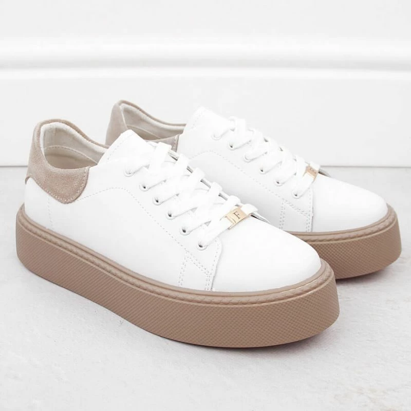 Këpucë platforme Filippo femra, të bardha