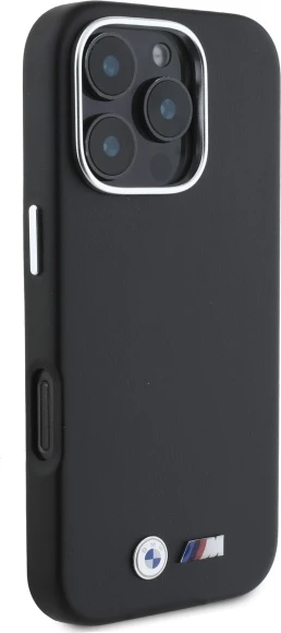 Mbështjellës BMW M Smooth Full Wrapped Metal MagSafe për iPhone 16 Pro Max, i zi