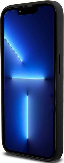 Mbështjellës DKNY Liquid Silicone me logo të bardhë, MagSafe, për iPhone 14 Pro, i zi