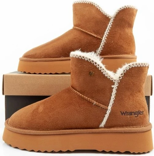 Çizme të shkurta për femra Wrangler, kafe