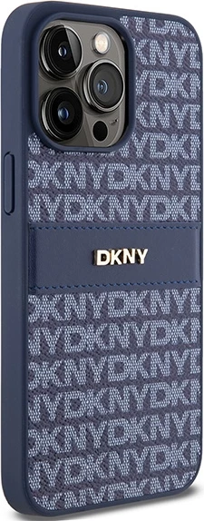 Mbështjellës DKNY Mono Stripe & Metal Logo për iPhone 15 Pro Max, Blu