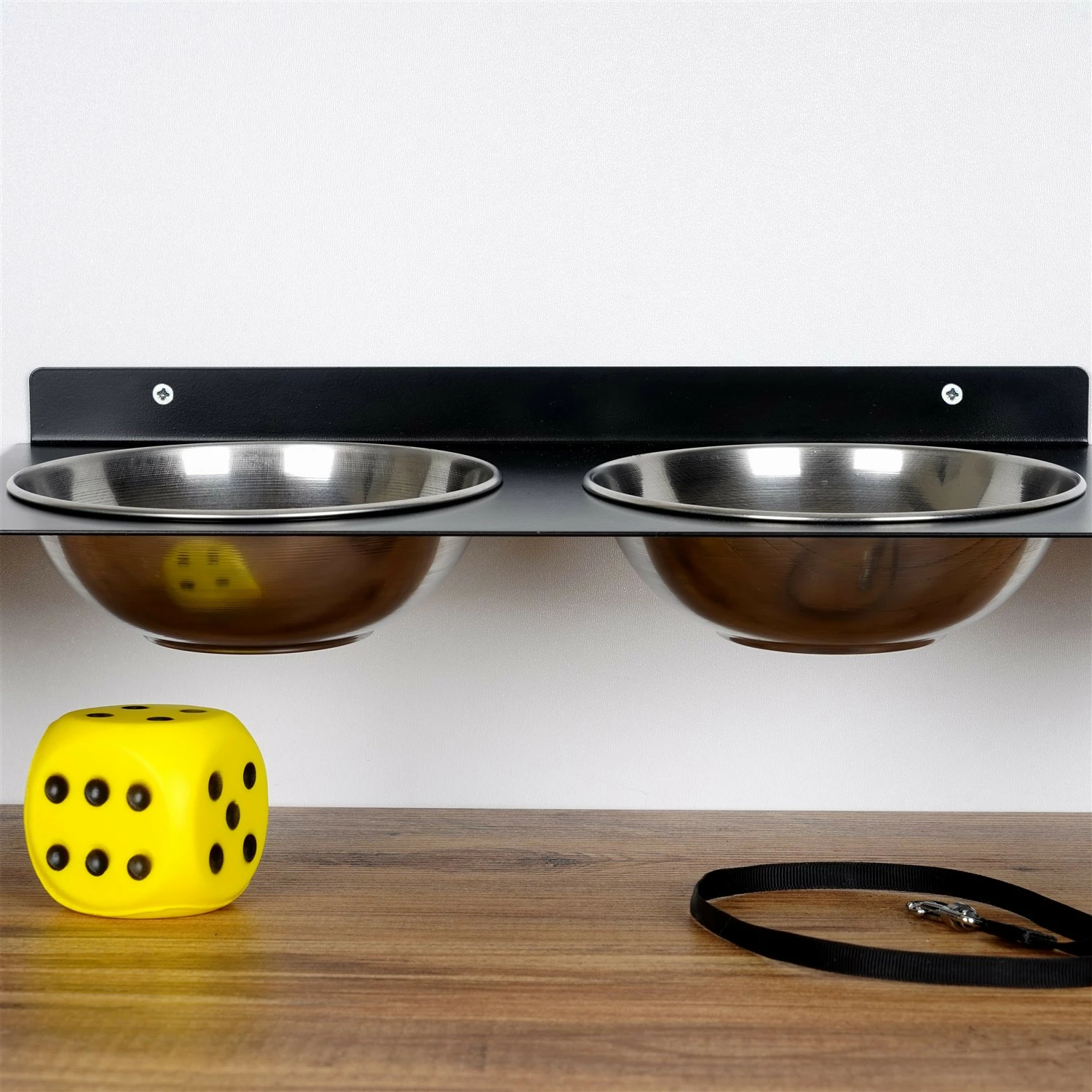 Enë ushqimi për kafshë, metalike, e zezë, Hanah Home Pet018