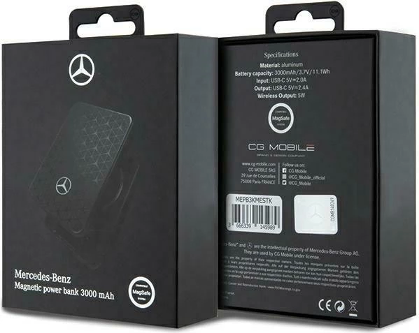 Powerbank Mercedes Stars Pattern MagSafe 3000mAh, i zi