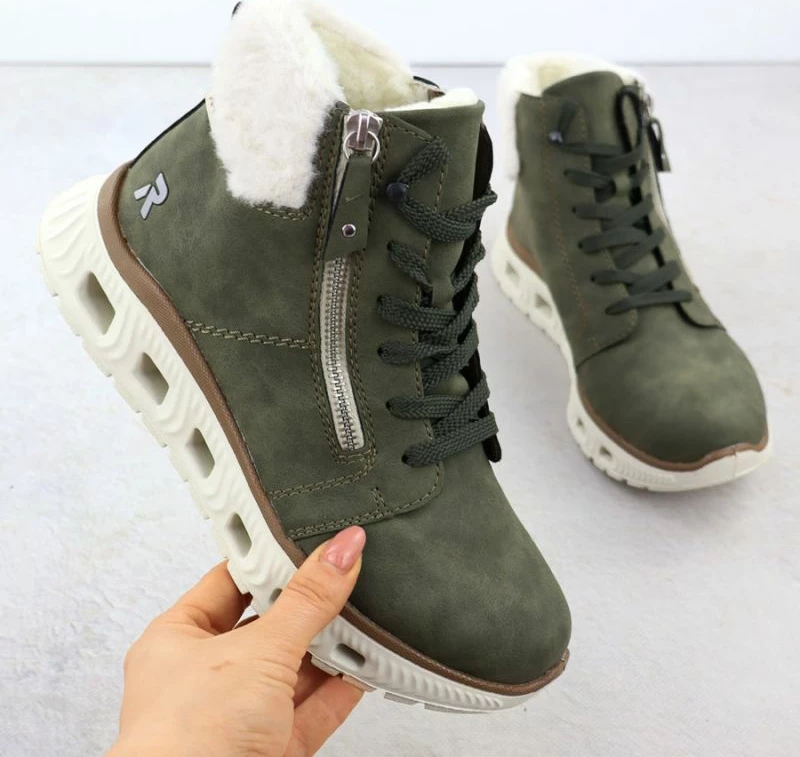 Çizme hiking për femra Rieker, të gjelbra