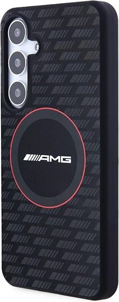 Mbështjellës Mercedes AMG Silicone Carbon Pattern MagSafe për Samsung Galaxy S24+, i zi