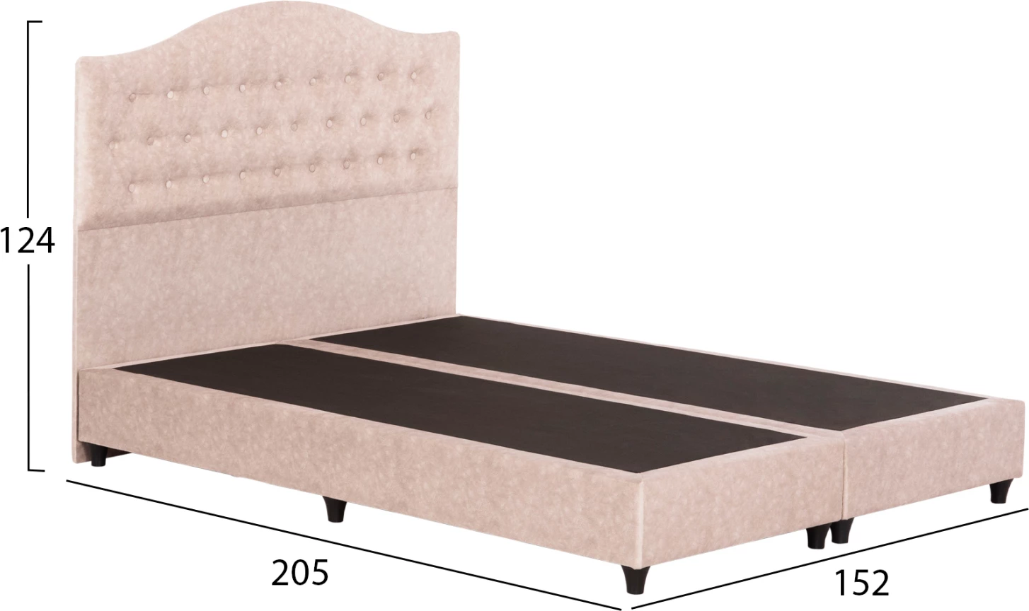 Krevat MALENA FH638.22, material bezhë, për dyshek 150x200cm