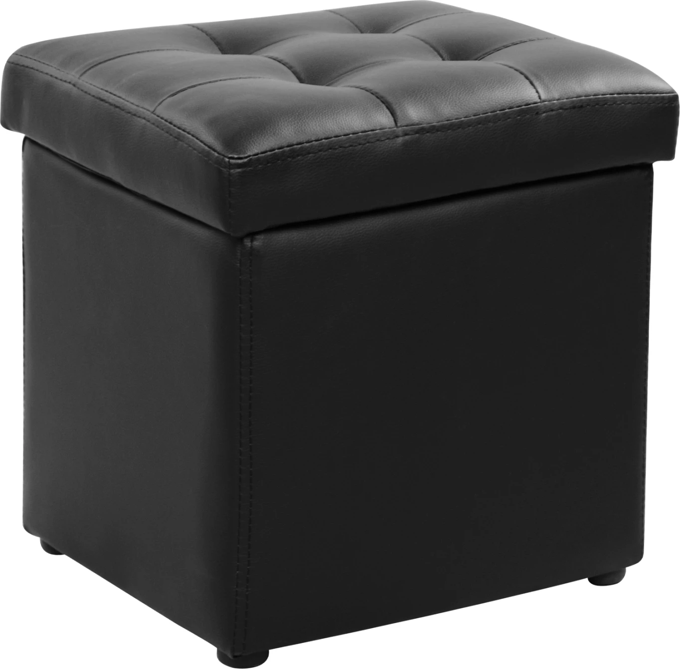 Karrige për bar me hapësirë ruajtëse, kub i zi, FH224.01, 36.5x36.5x36 cm