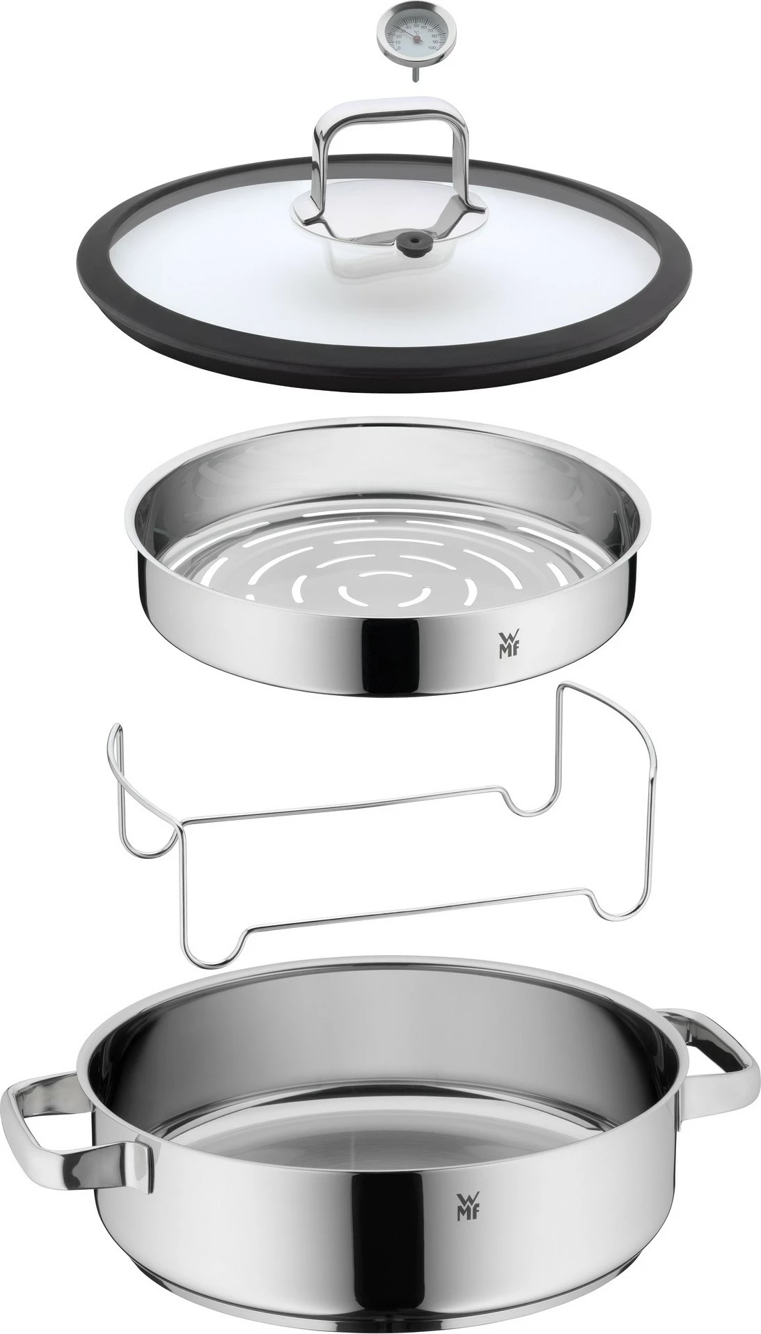 Tenxhere WMF Vitalis 1743016040, 5 L, Inoks, Qeramike, Gaz, Induksion, Inoks, Qelq