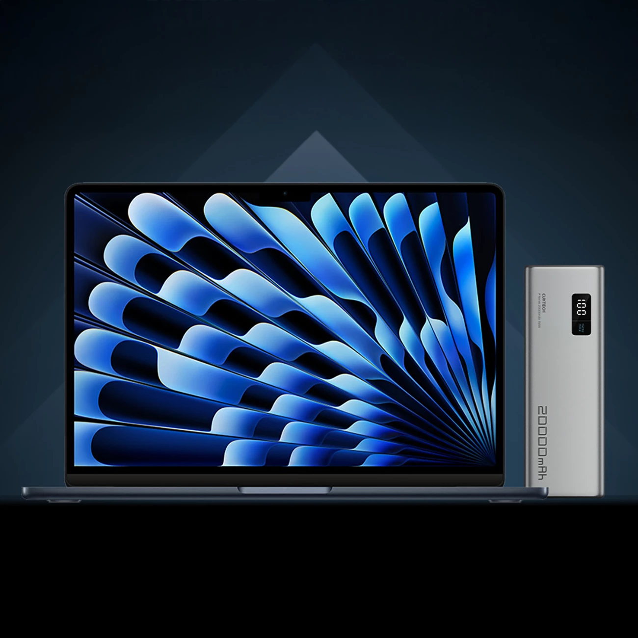 Powerbank Cuktech P+Series No. 15 20000mAh 150W gri pa kabëll