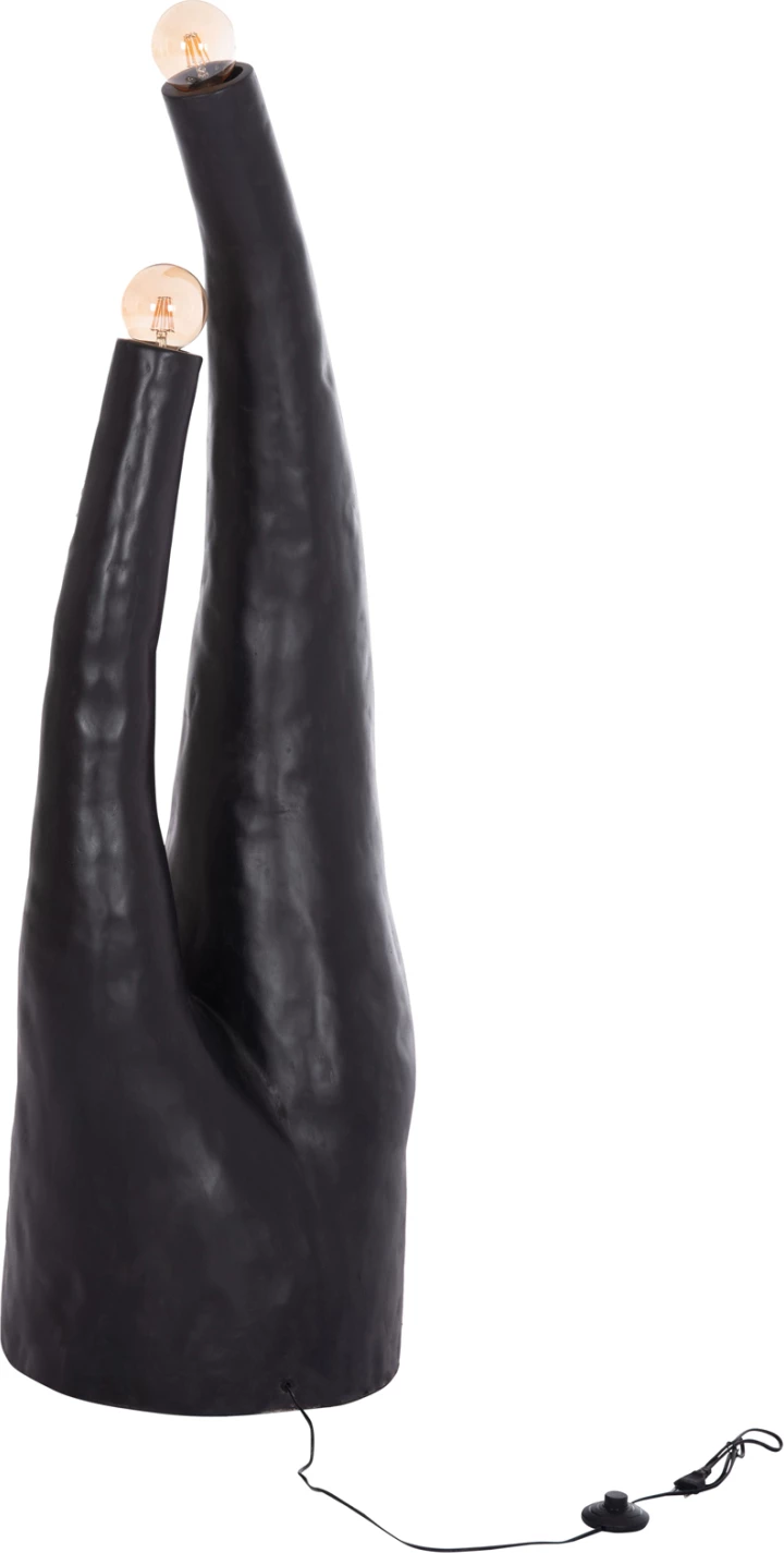 Llambë dyshemeje dekorative TUSKEN, fibër-cement, e zezë, FH4702.01, 50x43x145cm