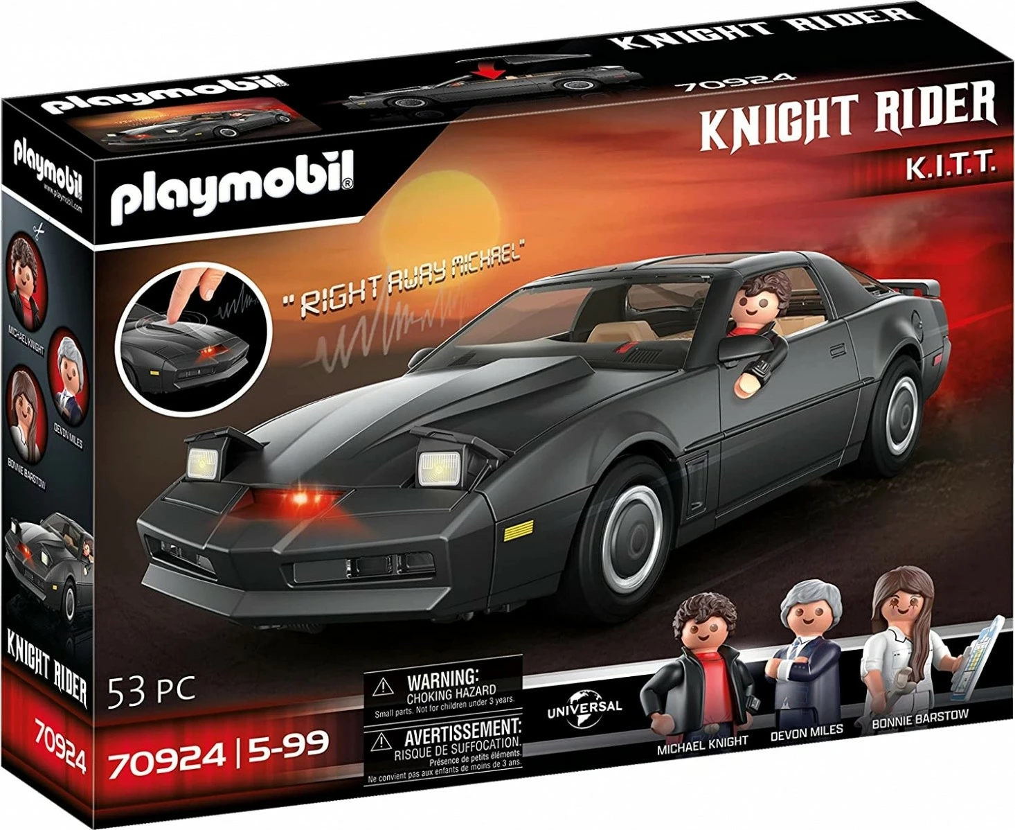 Set figurina Playmobil Knight Rider K.I.T.T., 53 pjesë