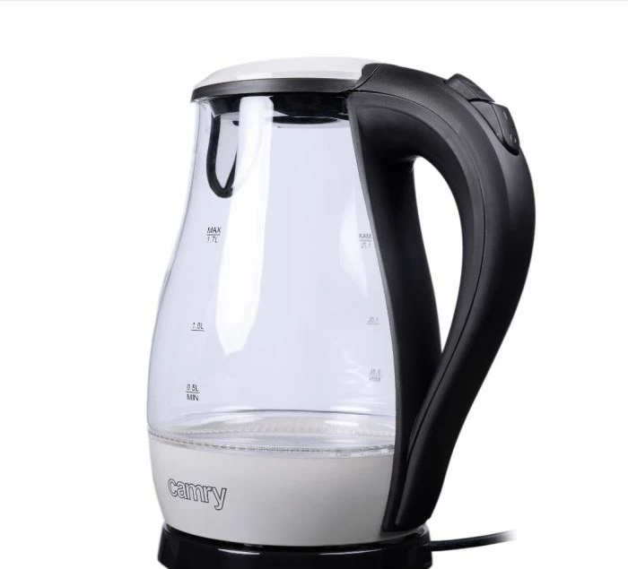 Çajnik elektrik CAMRY CR1251W 1.7 L 2200 W, xham, LED blu, i bardhë
