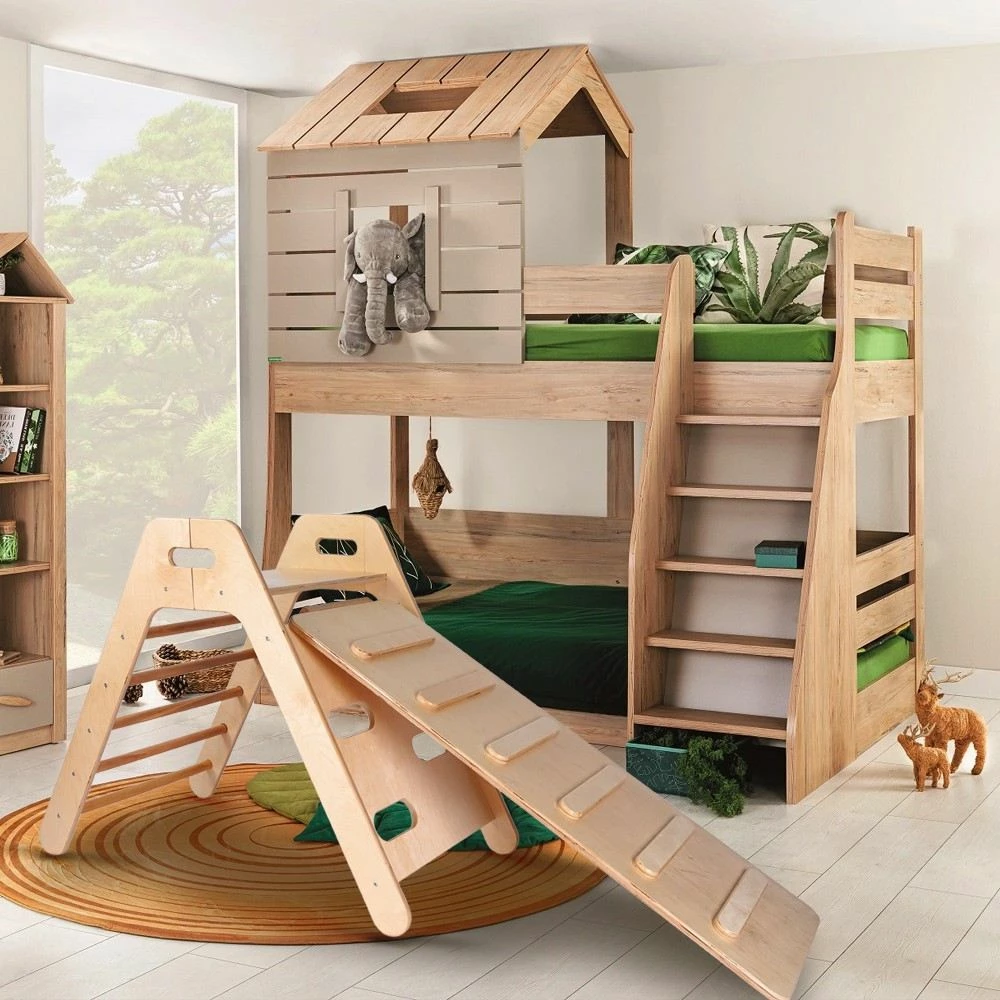 Set ngjitësesh Pikler, ngjyrë lisi, Skye Decor, BLTYZ-AKTV058, 12 pjesë