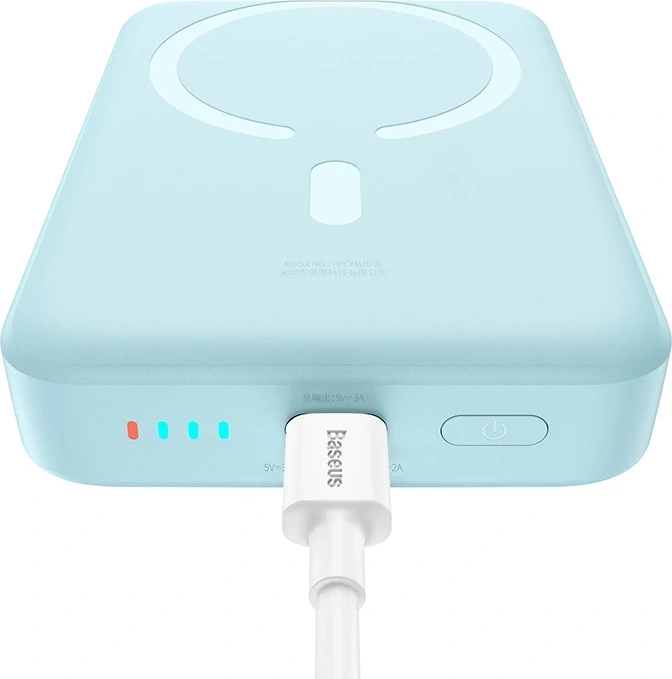 Powerbank Baseus PPCX110203, 10000mAh, 30W, USB-C, wireless, kaltër