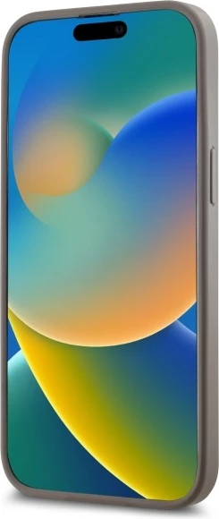 Mbështjellës DKNY Leather Checkered Mono Pattern MagSafe për iPhone 14 Pro Max, Bezhe