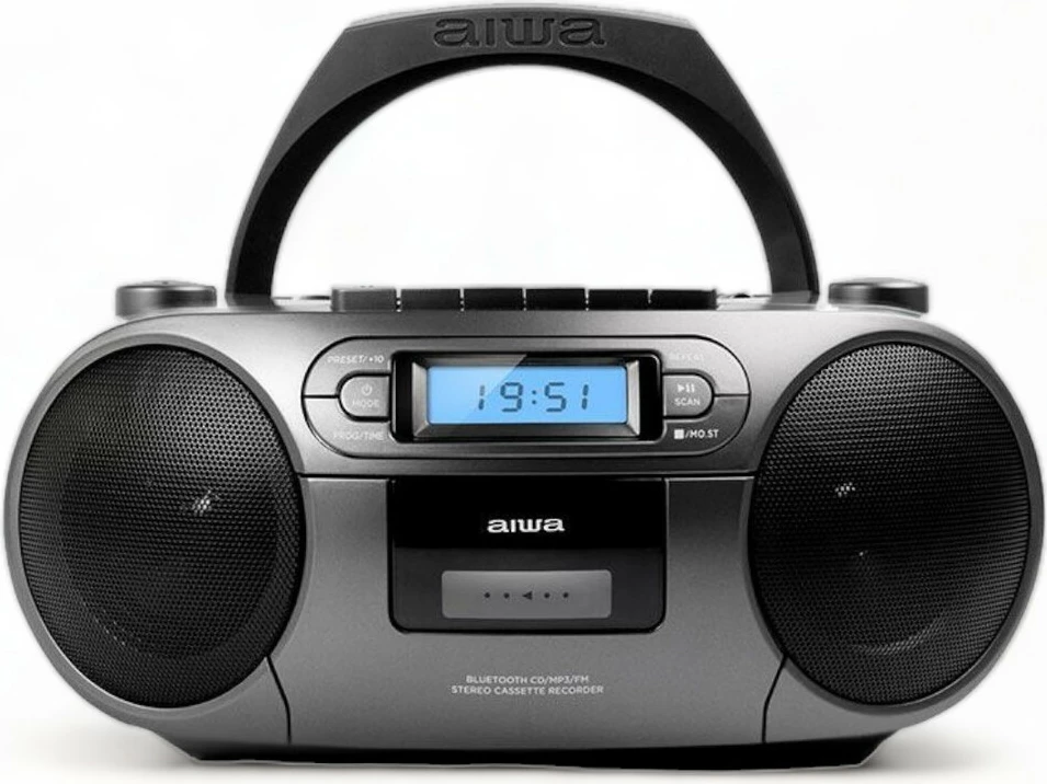 Radio Boombox Portative me Kasetë, Bluetooth dhe AM/FM AIWA BBTC-550MG