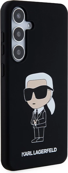Mbështjellës Karl Lagerfeld Silicone Ikonik për Samsung Galaxy S24, i zi