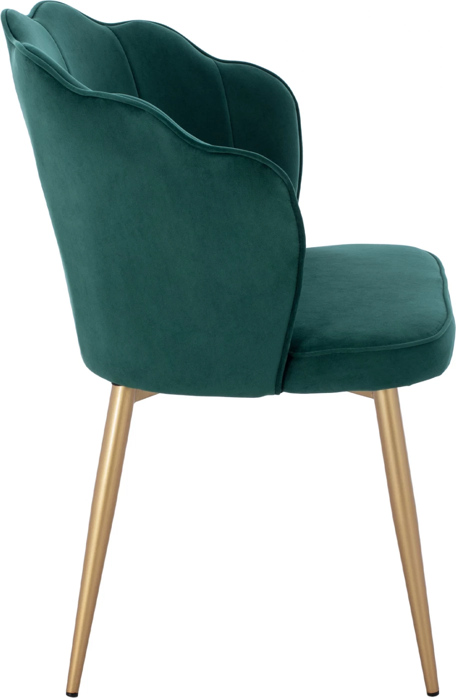 Karrige FH8737.03 kadife jeshile me kornizë metalike ari 48x48x85 cm., set prej 2 copë