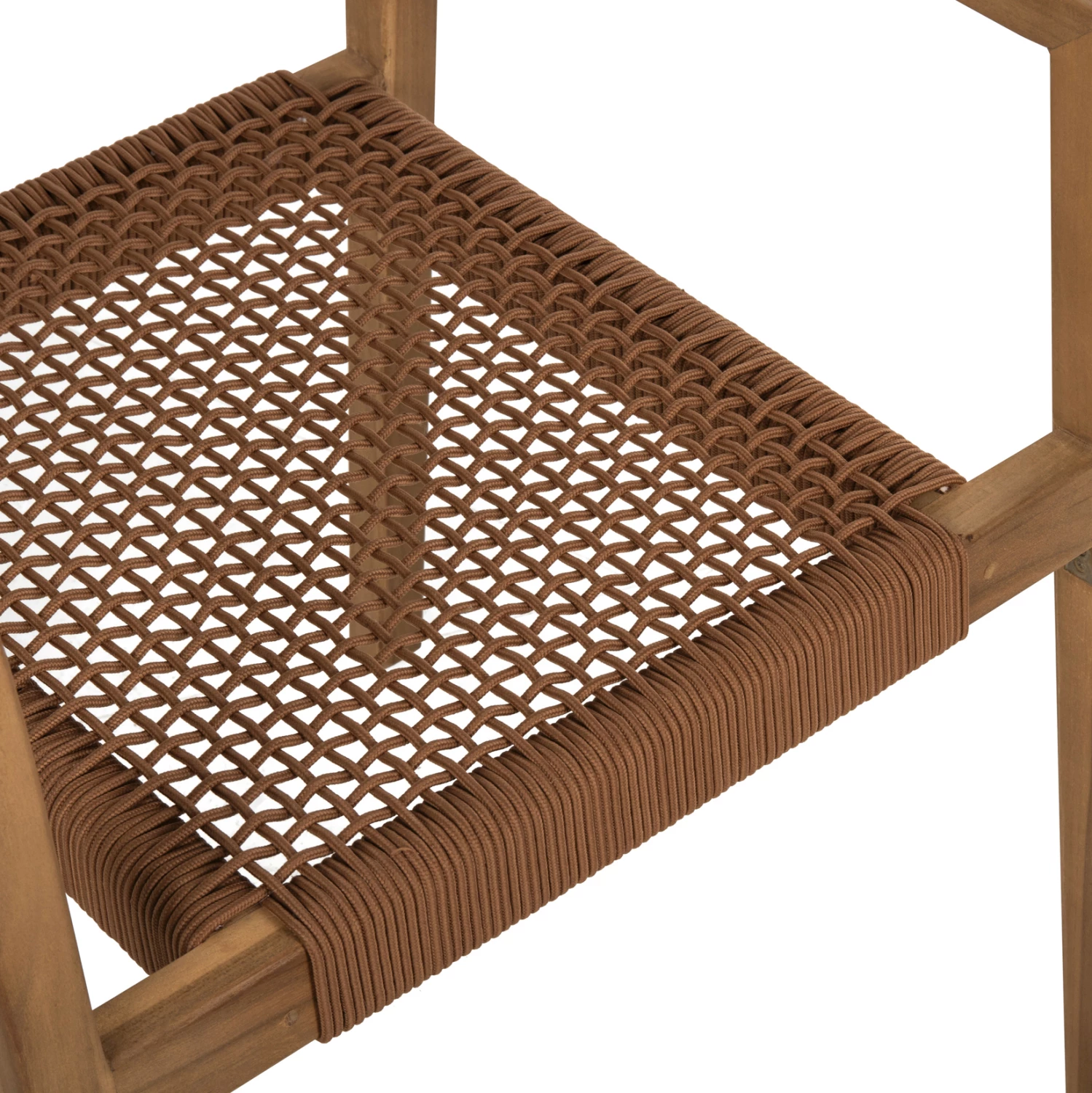 Karrige me krahë CHARLOTTE FH9637.01 dru tik natyral & litar kafe 59x54x83H cm