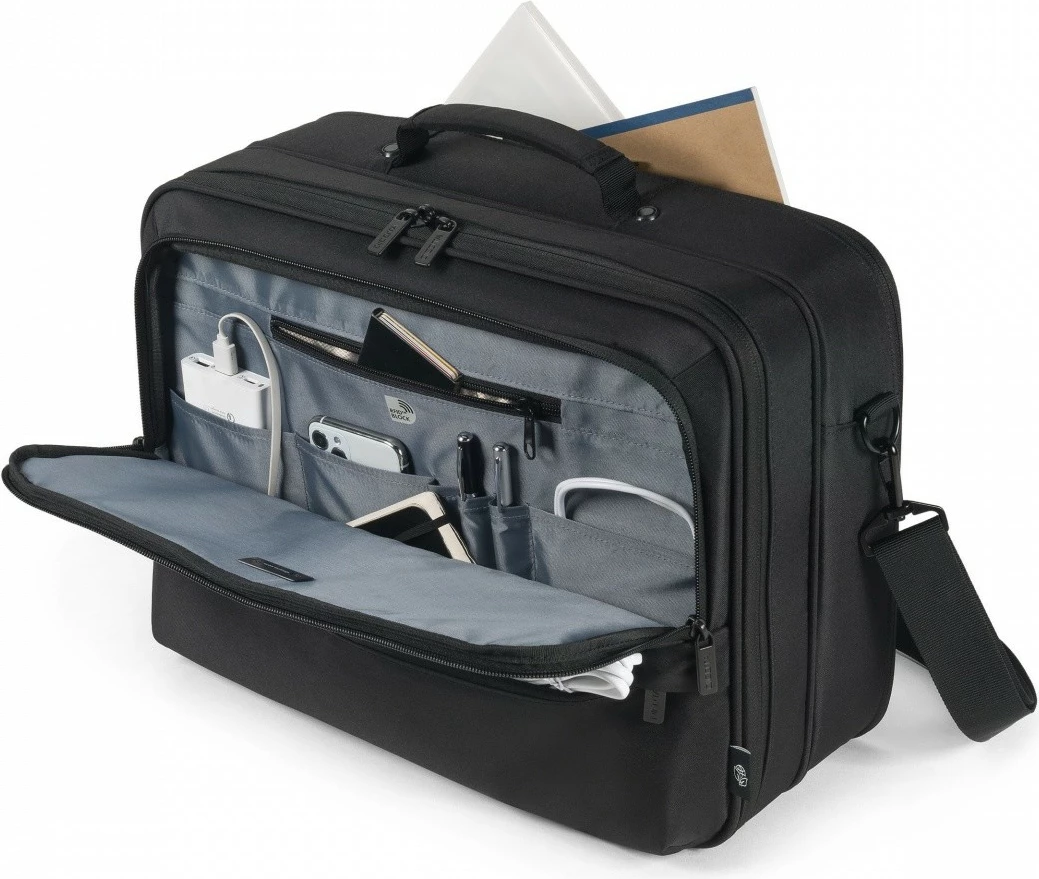 Çantë laptopi DICOTA Eco Multi Twin CORE D32032-RPET 14–16 inç, RFID, rezistente ndaj ujit, e zezë