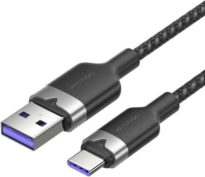 Kabllo USB 2.0 A në USB-C Vention CTOBH, 2m, e zezë