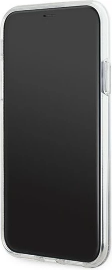 Mbështjellës Karl Lagerfeld Liquid Glitter Choupette Head MagSafe për iPhone 11/XR, Transparent