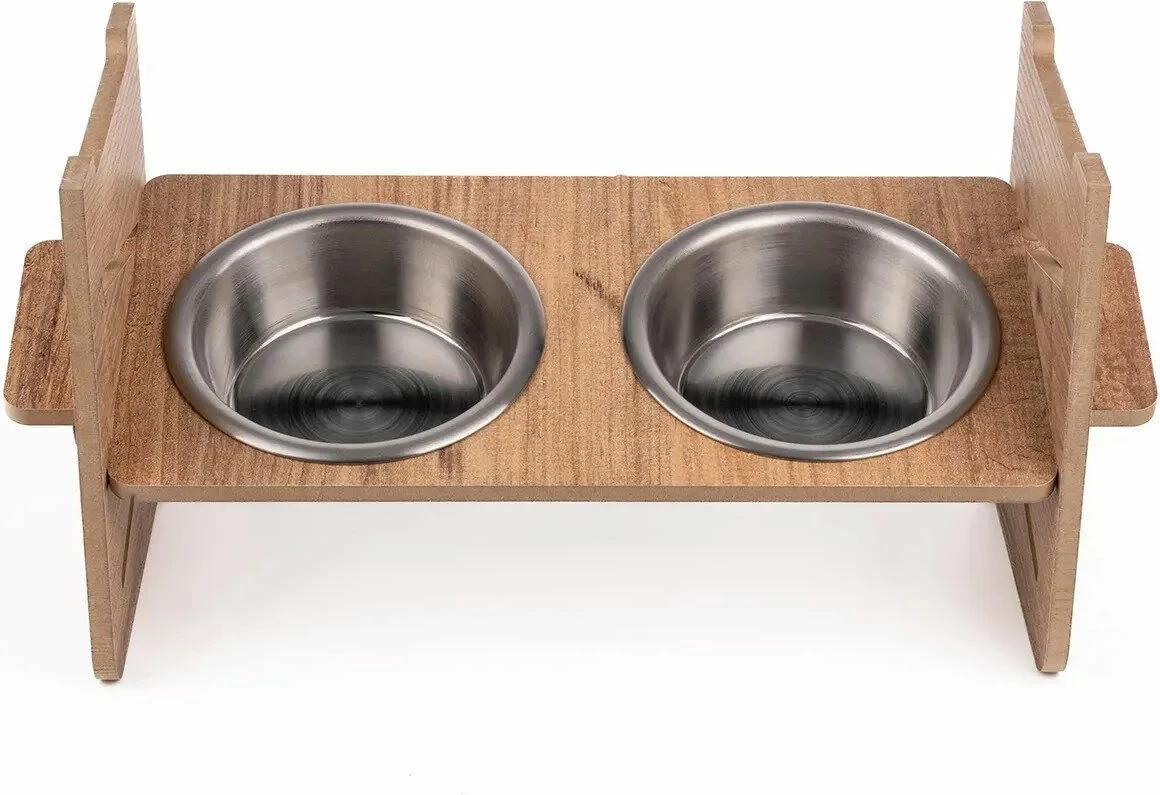 Enë ushqimi për kafshë, dy pjata, Paws & Whiskers, Apvm5