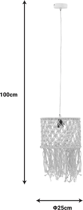 Llambë tavani Zelian Inart E27 natyrale Φ25x100cm