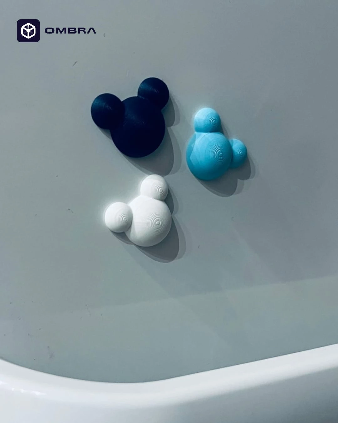 Micky Fridge Magnet Set – 6 Pieces (Blue & White)