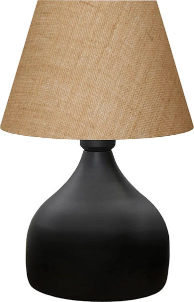 Llambë tavoline PWL-1068 Ε27, D22x32cm, e zezë/bezhë
