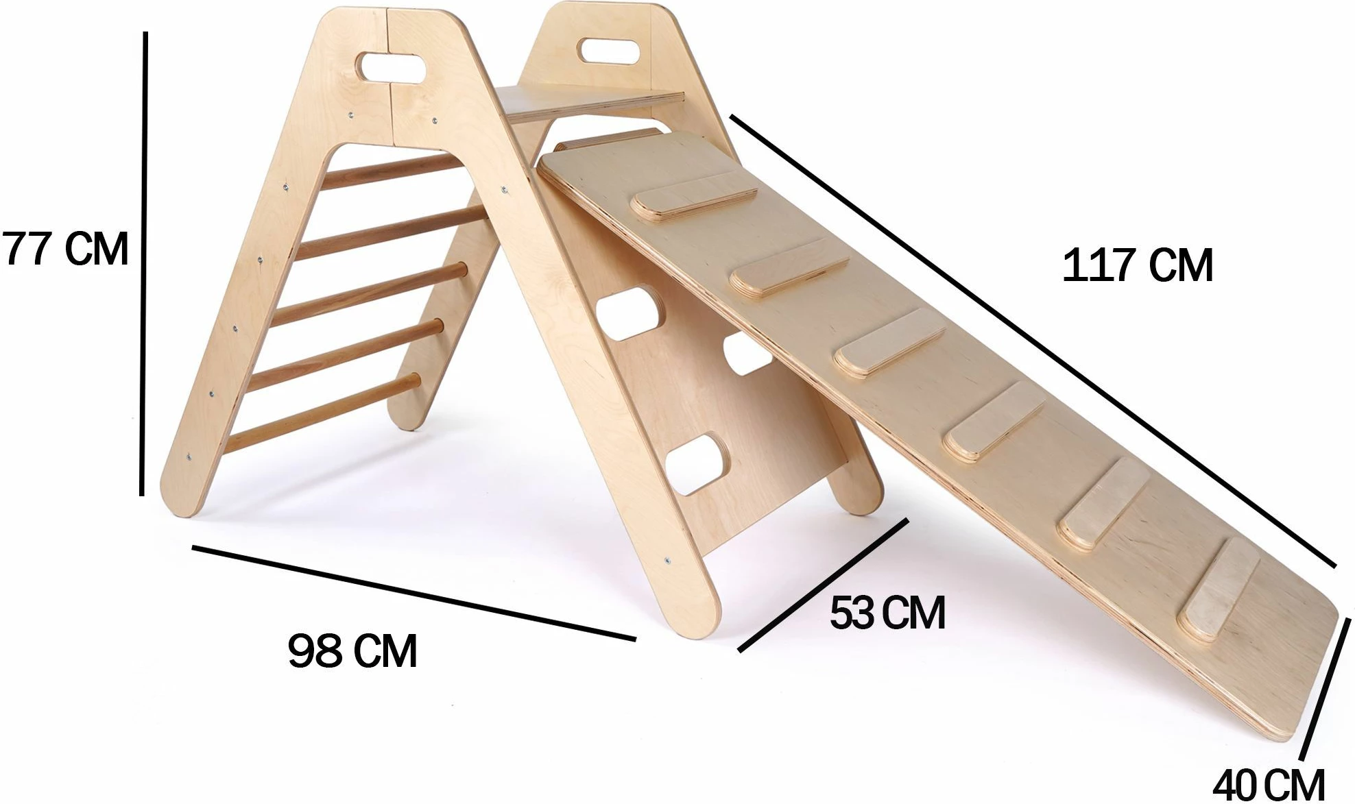 Set ngjitësesh Pikler, ngjyrë lisi, Skye Decor, BLTYZ-AKTV058, 12 pjesë