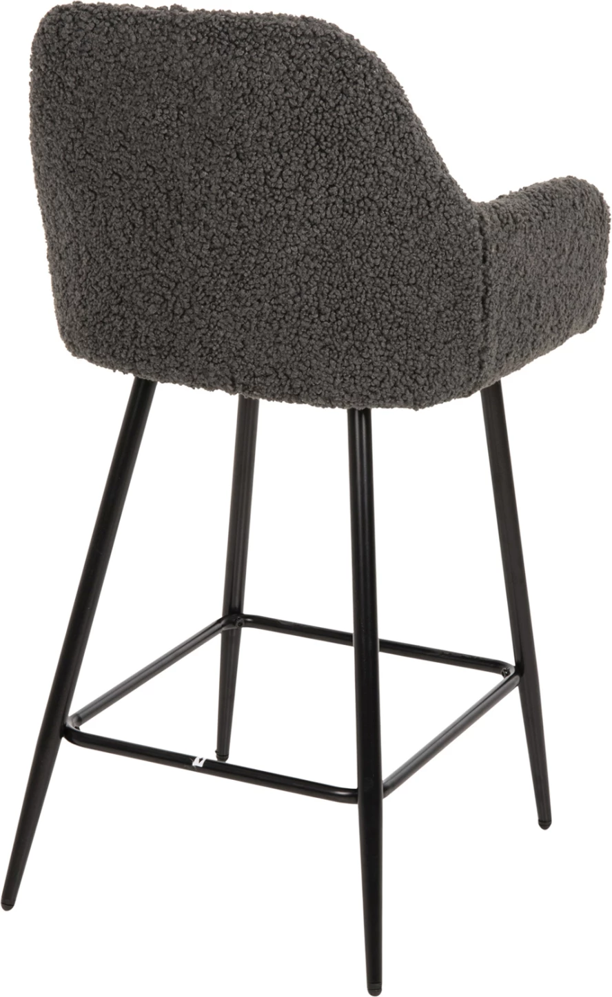 Karrige për bar mesatare STRIKE FH8592.01, ngjyrë gri, këmbë metalike të zeza, 50x50x94,5H cm., set prej 2 copë