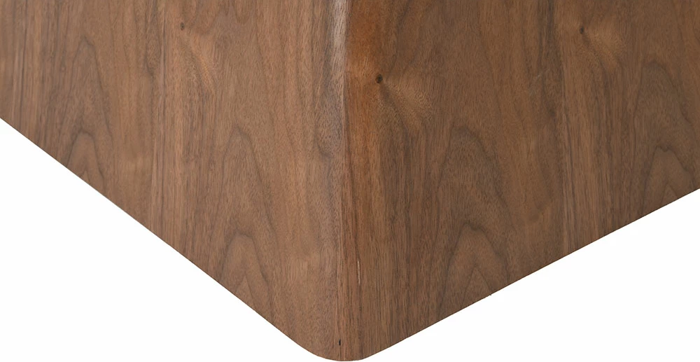 Tavolinë TOTEM, ngjyrë arre dhe e bardhë me pamje mermeri, 120x120x76cm