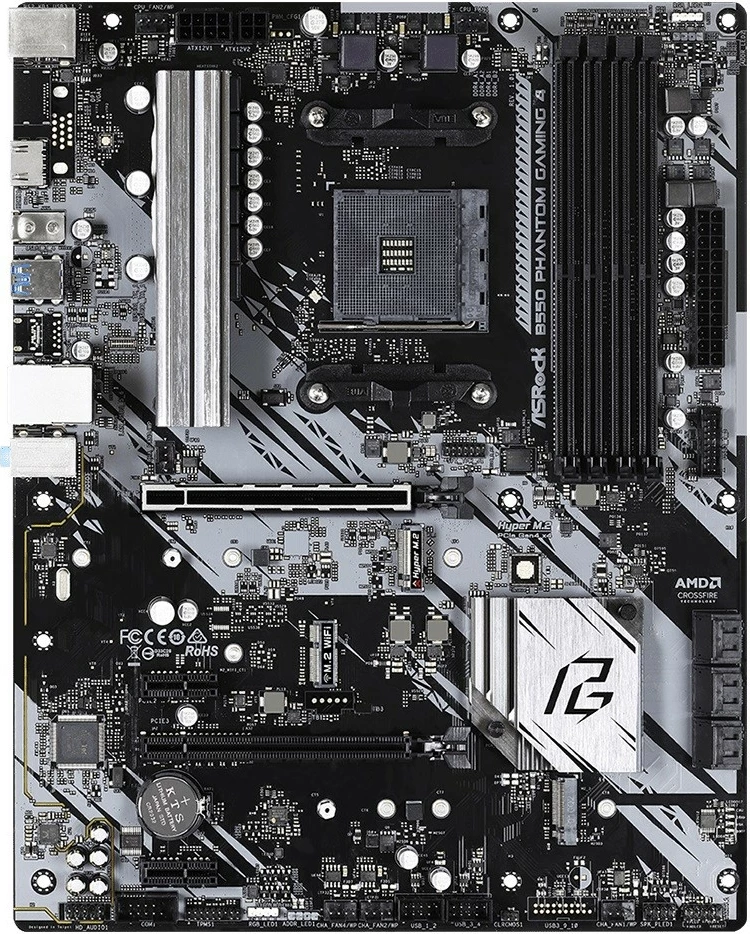 Pllakë amë ASRock B550 Phantom Gaming 4, Socket AM4, ATX, e zezë