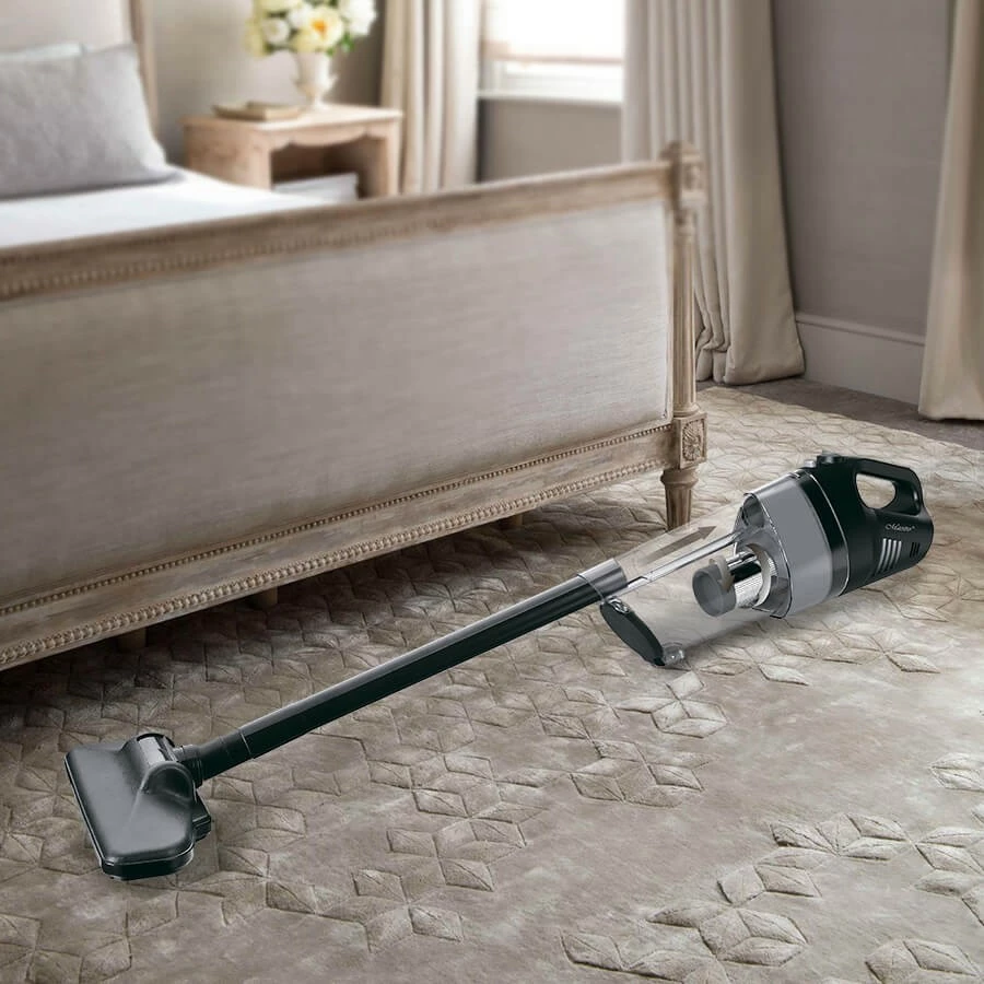 Fshesë me korrent vertikale pa kabllo 2‑në‑1, Feel-Maestro, MR-615, 100W, 6.5 kPa, 0.5 L, 20 min, karikim 3h, ciklon pa qese, e zezë