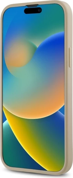 Mbështjellës DKNY Quilted Stack Logo për iPhone 15 Plus, Bezhe