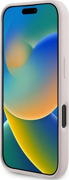 Mbështjellës Karl Lagerfeld Silicone Case Heads Print MagSafe për iPhone 16 Plus, Rozë