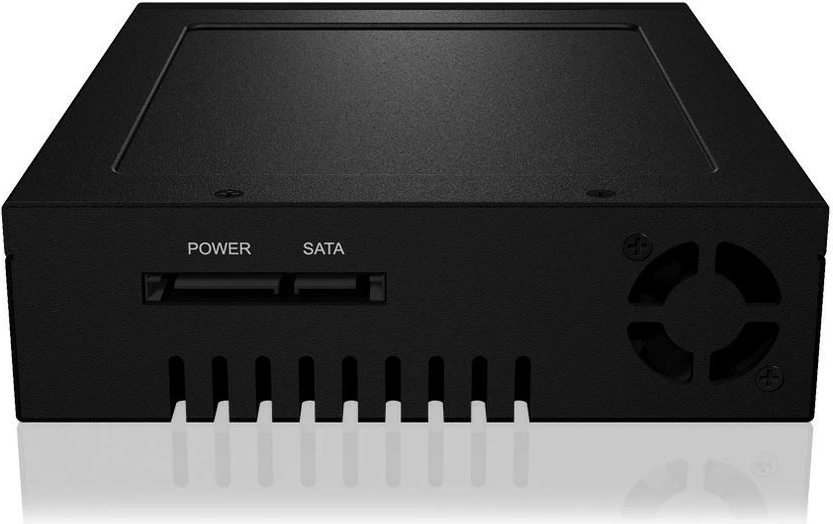 Kasë IcyBox IB-148SSK-B për hard disqe 2.5"/3.5", metal, e zezë