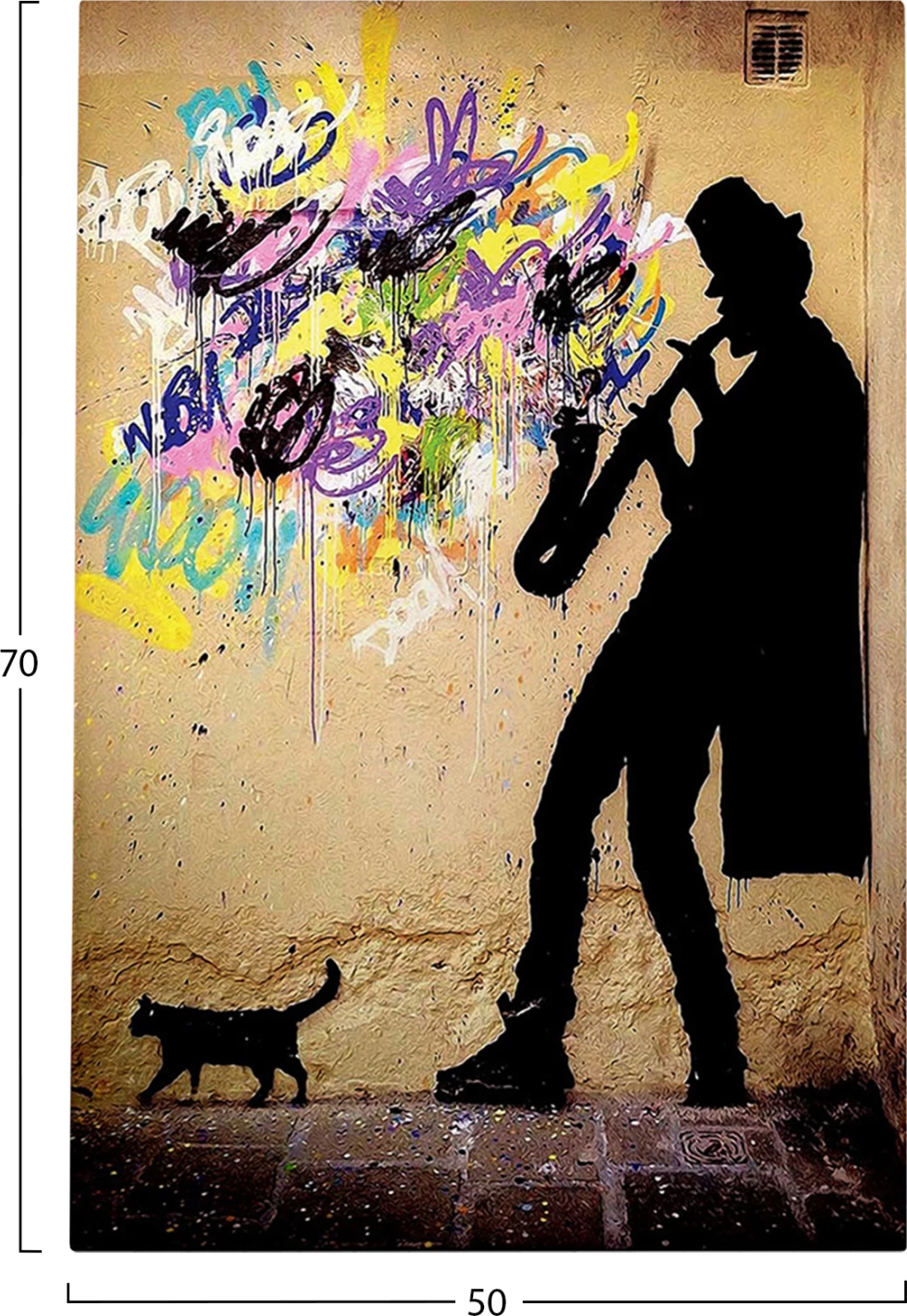 Pikturë muri GOBI, kanavacë e printuar, 50x3x70cm