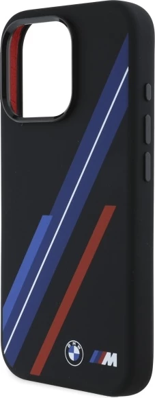 Mbështjellës BMW Silicone Random Lines MagSafe për iPhone 16 Pro, Zi