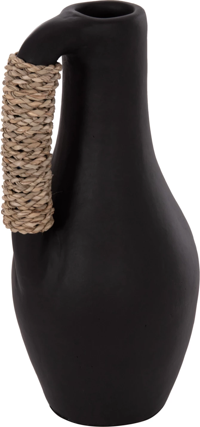 Vazo dekorative tavoline CAMMER, terrakotë e zezë, FH4687.01L, 18x39cm