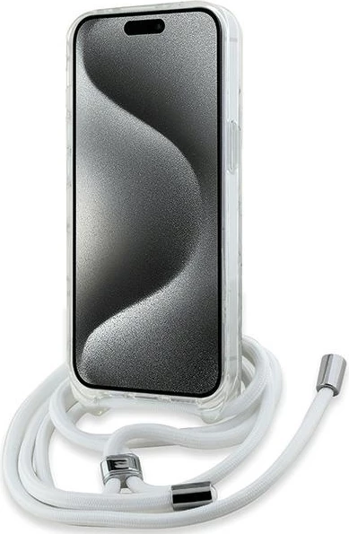 Mbështjellës Karl Lagerfeld IML Crossbody Monogram Karl & Choupette Head MagSafe për iPhone 15/14/13, Transparent